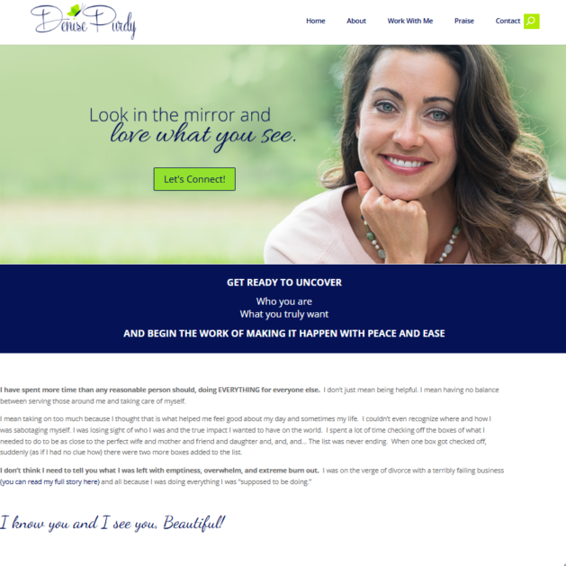 denise purdy website and branding project